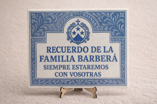 Placa azulejo personalizado